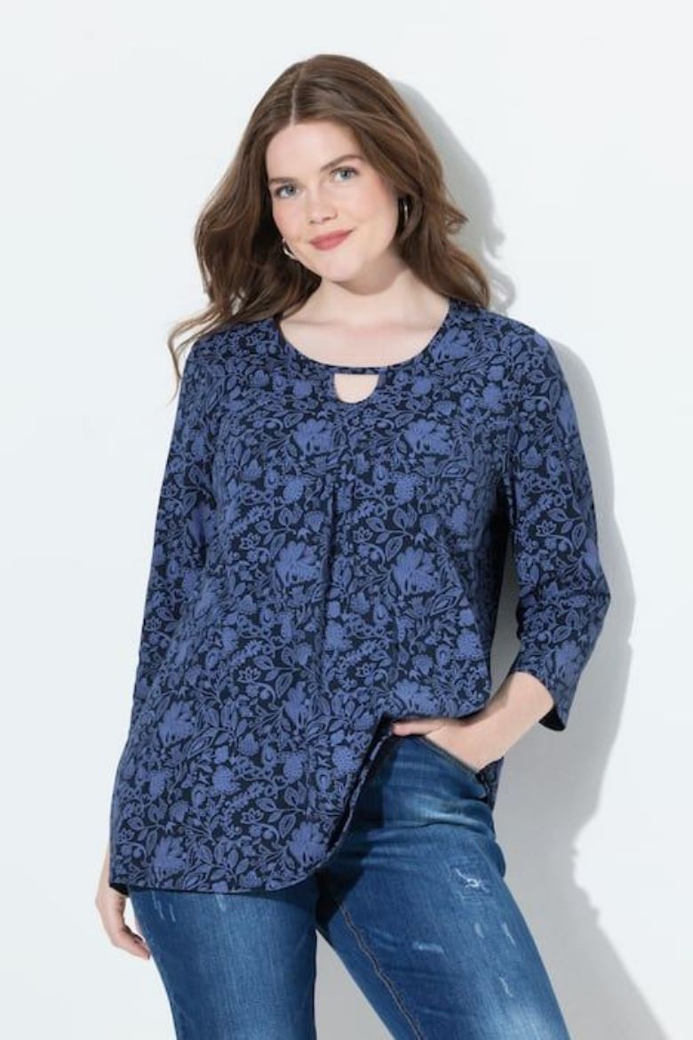 Moda za polnejše Majica 3/4 rukava A kroja plus velikost, xxl, Ulla Popken in Johann Popken (JP1880)