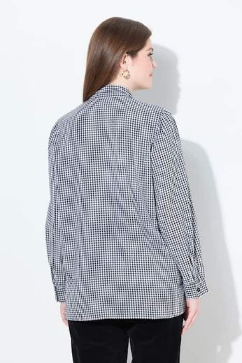 Moda za polnejše Košulja dugih rukava karirana s dodatkom ukrasne mašne plus velikost, xxl, Ulla Popken in Johann Popken (JP1880)