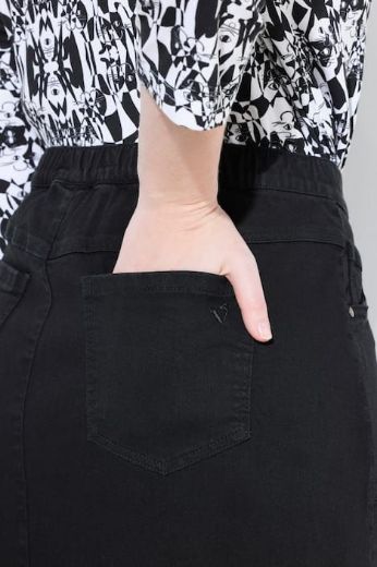 Moda za polnejše Suknja traper A kroja plus velikost, xxl, Ulla Popken in Johann Popken (JP1880)