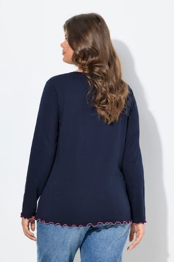 Moda za polnejše Majica dugih rukava V ovratnika plus velikost, xxl, Ulla Popken in Johann Popken (JP1880)