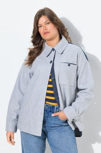 Moda za polnejše Jakna lagana na kopčanje plus velikost, xxl, Ulla Popken in Johann Popken (JP1880)