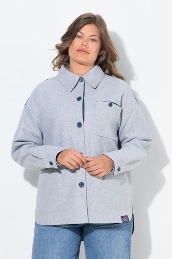 Moda za polnejše Jakna lagana na kopčanje plus velikost, xxl, Ulla Popken in Johann Popken (JP1880)