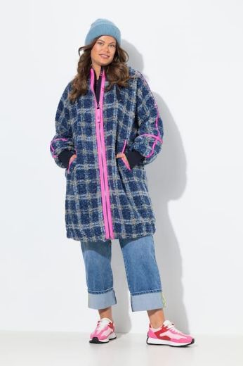 Moda za polnejše Jakna dužeg kroja karirana plus velikost, xxl, Ulla Popken in Johann Popken (JP1880)