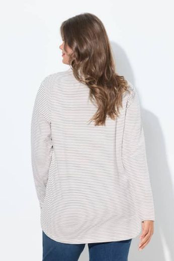 Moda za polnejše Majica dugih rukana na pruge plus velikost, xxl, Ulla Popken in Johann Popken (JP1880)