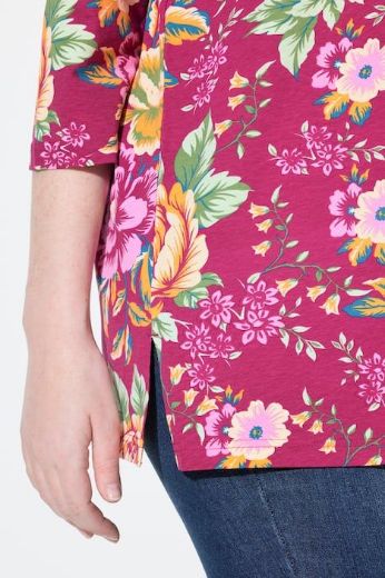 Moda za polnejše Majica 3/4 rukava cvjetnog motiva plus velikost, xxl, Ulla Popken in Johann Popken (JP1880)