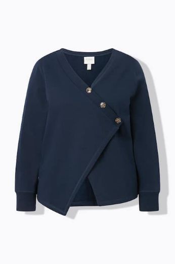 Moda za polnejše Majica dugih rukava sa asimetričnim kopčanjem plus velikost, xxl, Ulla Popken in Johann Popken (JP1880)