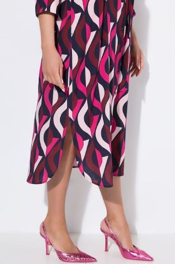 Moda za polnejše Haljina maxi 3/4 rukava plus velikost, xxl, Ulla Popken in Johann Popken (JP1880)
