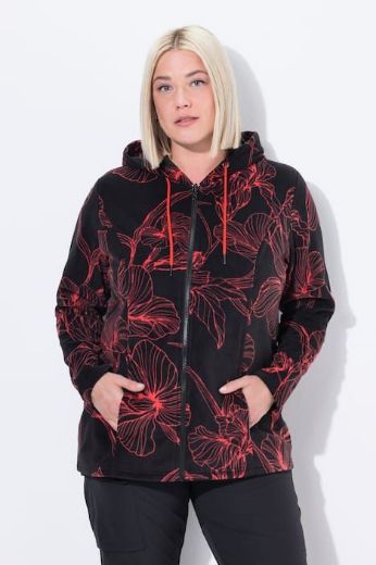 Moda za polnejše Majica dugih rukava s patentnim zatvaračem i kapuljačom plus velikost, xxl, Ulla Popken in Johann Popken (JP1880)