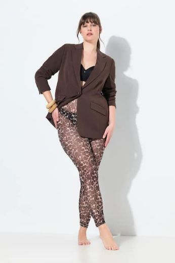 Moda za polnejše Mrežaste tajice s leopard uzorkom plus velikost, xxl, Ulla Popken in Johann Popken (JP1880)