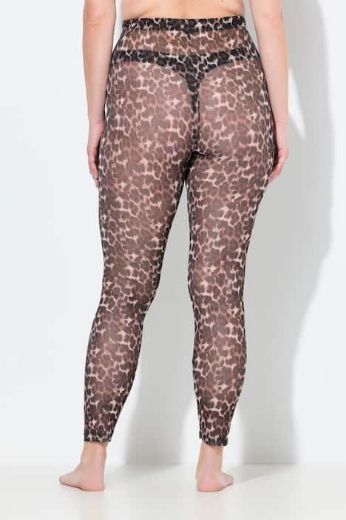 Moda za polnejše Mrežaste tajice s leopard uzorkom plus velikost, xxl, Ulla Popken in Johann Popken (JP1880)