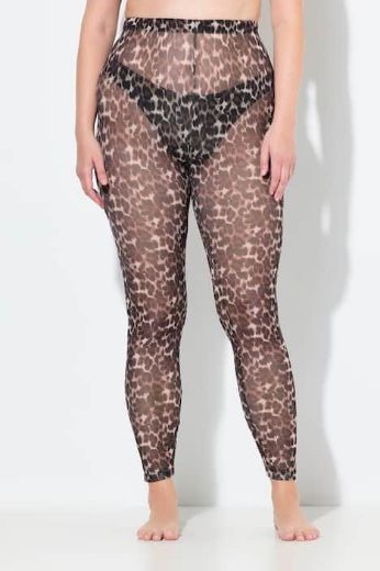 Moda za polnejše Mrežaste tajice s leopard uzorkom plus velikost, xxl, Ulla Popken in Johann Popken (JP1880)