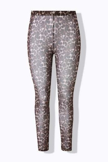 Moda za polnejše Mrežaste tajice s leopard uzorkom plus velikost, xxl, Ulla Popken in Johann Popken (JP1880)