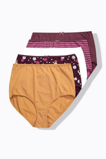 Moda za polnejše Gaćice maxi 5 komada plus velikost, xxl, Ulla Popken in Johann Popken (JP1880)