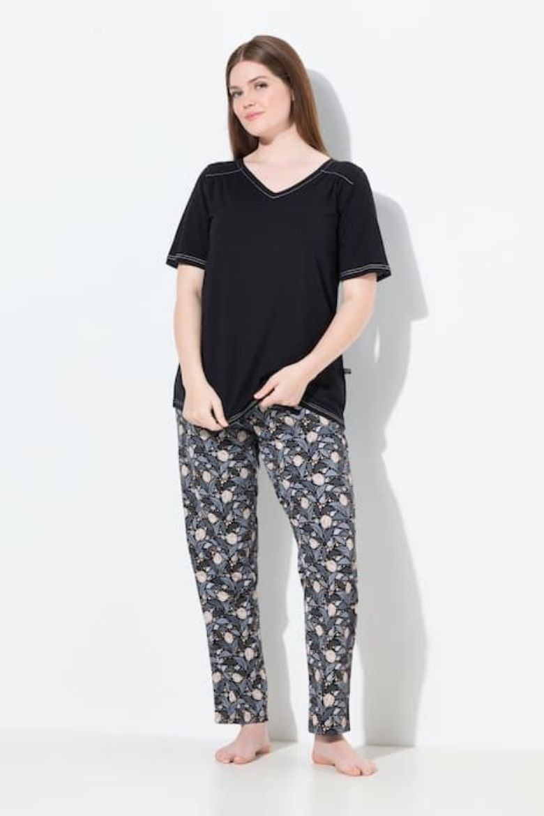 Moda za polnejše Pidžama dvodijelna kratkih rukava i dugih nogavica plus velikost, xxl, Ulla Popken in Johann Popken (JP1880)