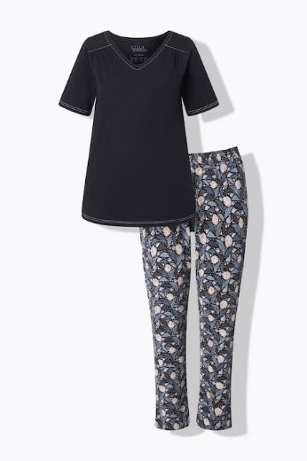 Moda za polnejše Pidžama dvodijelna kratkih rukava i dugih nogavica plus velikost, xxl, Ulla Popken in Johann Popken (JP1880)