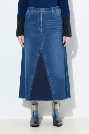 Moda za polnejše Suknja od trapera plus velikost, xxl, Ulla Popken in Johann Popken (JP1880)