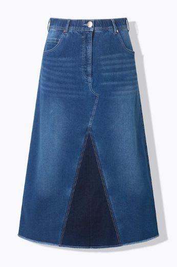 Moda za polnejše Suknja od trapera plus velikost, xxl, Ulla Popken in Johann Popken (JP1880)