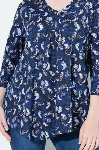 Moda za polnejše Majica 3/4 rukava A kroja plus velikost, xxl, Ulla Popken in Johann Popken (JP1880)