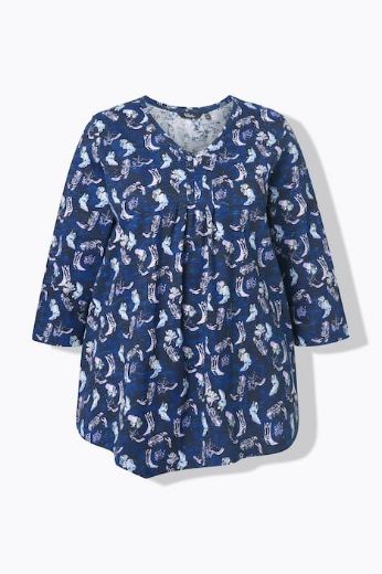 Moda za polnejše Majica 3/4 rukava A kroja plus velikost, xxl, Ulla Popken in Johann Popken (JP1880)