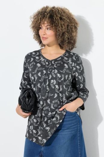 Moda za polnejše Majica 3/4 rukava A kroja plus velikost, xxl, Ulla Popken in Johann Popken (JP1880)