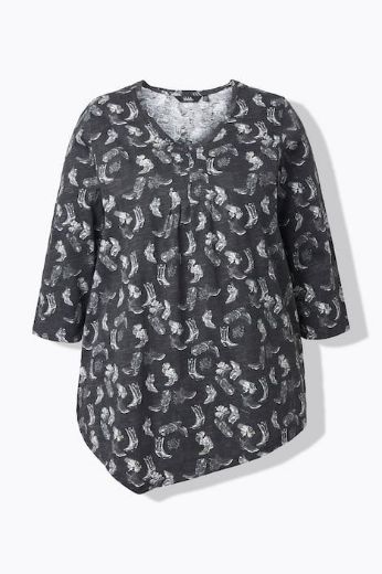 Moda za polnejše Majica 3/4 rukava A kroja plus velikost, xxl, Ulla Popken in Johann Popken (JP1880)