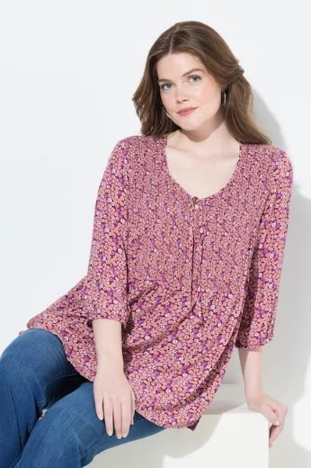 Moda za polnejše Bluza 3/4 rukava A kroja plus velikost, xxl, Ulla Popken in Johann Popken (JP1880)