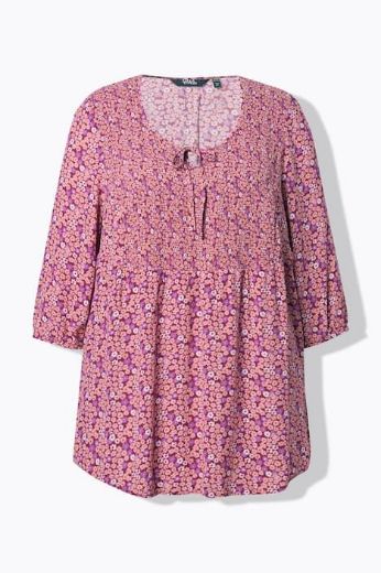 Moda za polnejše Bluza 3/4 rukava A kroja plus velikost, xxl, Ulla Popken in Johann Popken (JP1880)