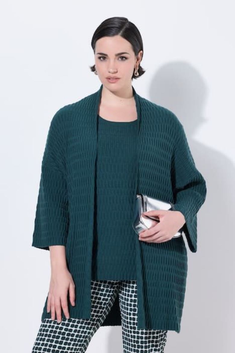Moda za polnejše Kardigan 3/4 rukava plus velikost, xxl, Ulla Popken in Johann Popken (JP1880)