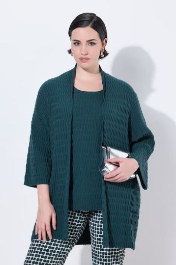 Moda za polnejše Kardigan 3/4 rukava plus velikost, xxl, Ulla Popken in Johann Popken (JP1880)