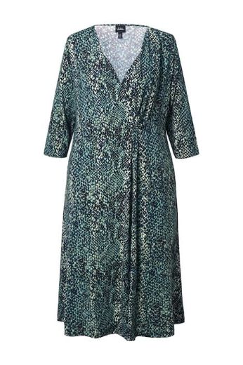 Moda za polnejše Haljina 3/4 rukava V ovratnika plus velikost, xxl, Ulla Popken in Johann Popken (JP1880)