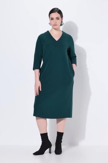Moda za polnejše Haljina 3/4 rukava V ovratnika plus velikost, xxl, Ulla Popken in Johann Popken (JP1880)