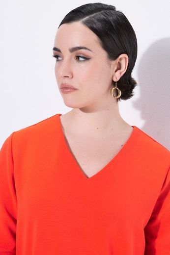 Moda za polnejše Majica 3/4 rukava V ovratnika plus velikost, xxl, Ulla Popken in Johann Popken (JP1880)