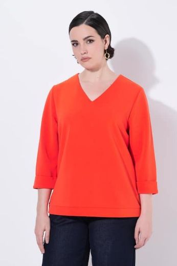 Moda za polnejše Majica 3/4 rukava V ovratnika plus velikost, xxl, Ulla Popken in Johann Popken (JP1880)