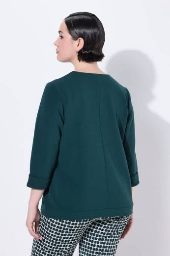 Moda za polnejše Majica 3/4 rukava V ovratnika plus velikost, xxl, Ulla Popken in Johann Popken (JP1880)