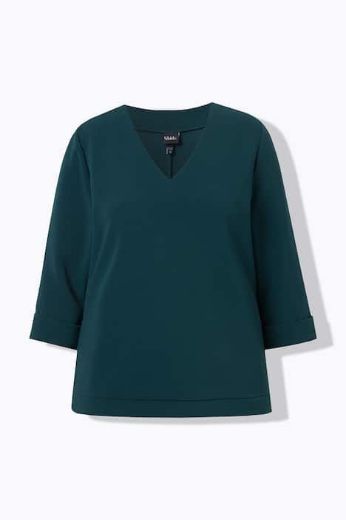 Moda za polnejše Majica 3/4 rukava V ovratnika plus velikost, xxl, Ulla Popken in Johann Popken (JP1880)