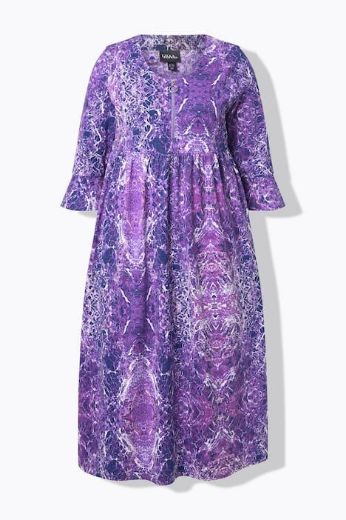 Moda za polnejše Haljina midi 3/4 rukava plus velikost, xxl, Ulla Popken in Johann Popken (JP1880)