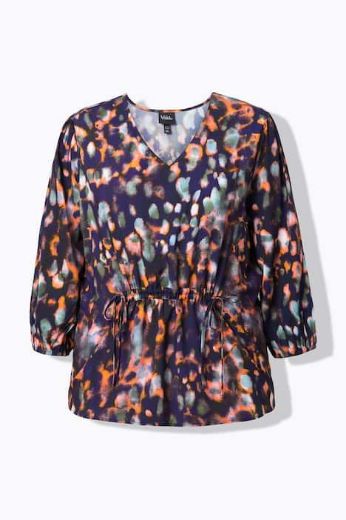 Moda za polnejše Bluza 3/4 rukava V ovratnika plus velikost, xxl, Ulla Popken in Johann Popken (JP1880)
