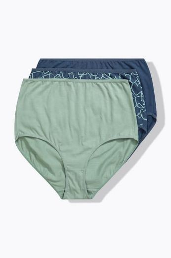 Moda za polnejše Gaćice Maxi 3 komada plus velikost, xxl, Ulla Popken in Johann Popken (JP1880)
