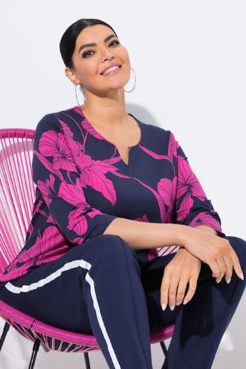 Moda za polnejše Majica cvjetnog printa plus velikost, xxl, Ulla Popken in Johann Popken (JP1880)