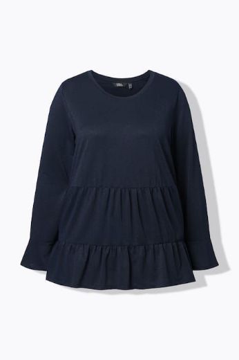 Moda za polnejše Majica dugih rukava A kroja plus velikost, xxl, Ulla Popken in Johann Popken (JP1880)