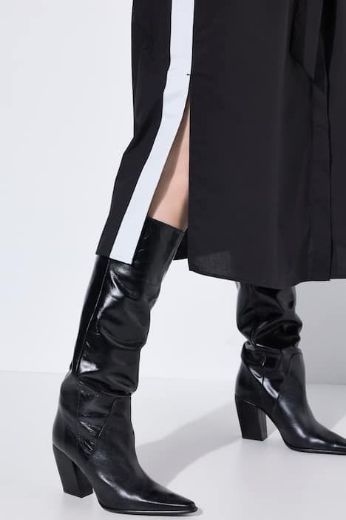 Moda za polnejše Haljina 3/4 rukava na kopčanje s pojasom za vezanje plus velikost, xxl, Ulla Popken in Johann Popken (JP1880)