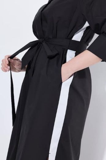 Moda za polnejše Haljina 3/4 rukava na kopčanje s pojasom za vezanje plus velikost, xxl, Ulla Popken in Johann Popken (JP1880)