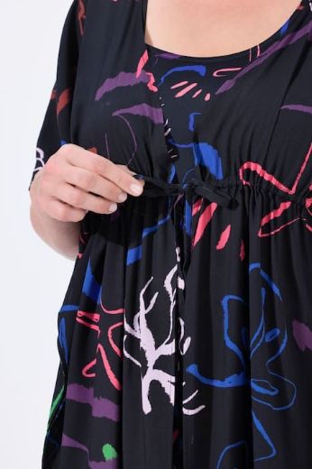 Moda za polnejše Kaftan kratkih rukava na vezanje plus velikost, xxl, Ulla Popken in Johann Popken (JP1880)