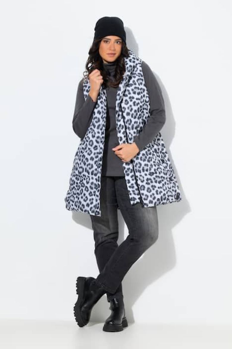 Moda za polnejše Prsluk prošiveni dužeg kroja s kapuljačom plus velikost, xxl, Ulla Popken in Johann Popken (JP1880)