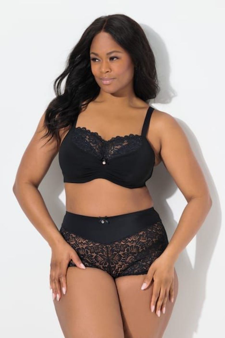 Moda za polnejše Grudnjak sa žicom s dodatkom ukrasne čipke plus velikost, xxl, Ulla Popken in Johann Popken (JP1880)