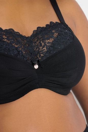 Moda za polnejše Grudnjak sa žicom s dodatkom ukrasne čipke plus velikost, xxl, Ulla Popken in Johann Popken (JP1880)