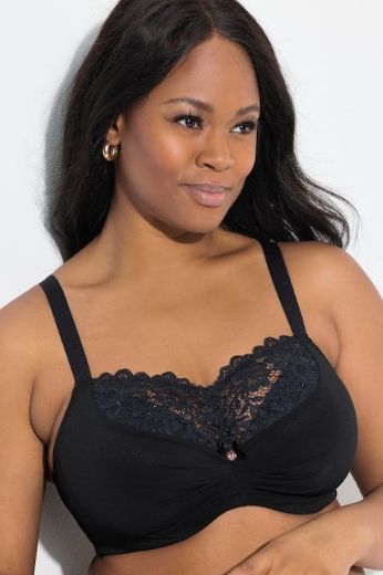 Moda za polnejše Grudnjak sa žicom s dodatkom ukrasne čipke plus velikost, xxl, Ulla Popken in Johann Popken (JP1880)