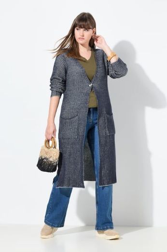 Moda za polnejše Kardigan dugih rukava dužeg kroja plus velikost, xxl, Ulla Popken in Johann Popken (JP1880)