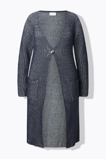 Moda za polnejše Kardigan dugih rukava dužeg kroja plus velikost, xxl, Ulla Popken in Johann Popken (JP1880)