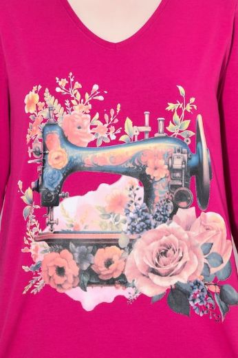 Moda za polnejše Majica 3/4 rukava V ovratnika plus velikost, xxl, Ulla Popken in Johann Popken (JP1880)